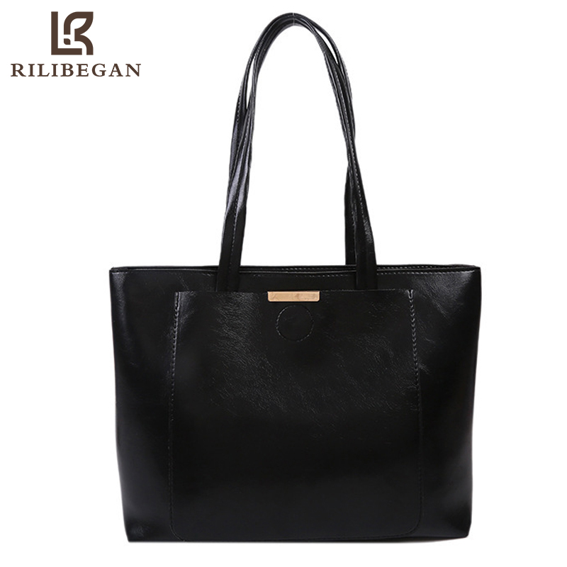Classic PU Leather Women Shoulder Bag Large Capacity Fashion Tote Bag for Female Black Women Crossbody Bag Handle Handbag Women