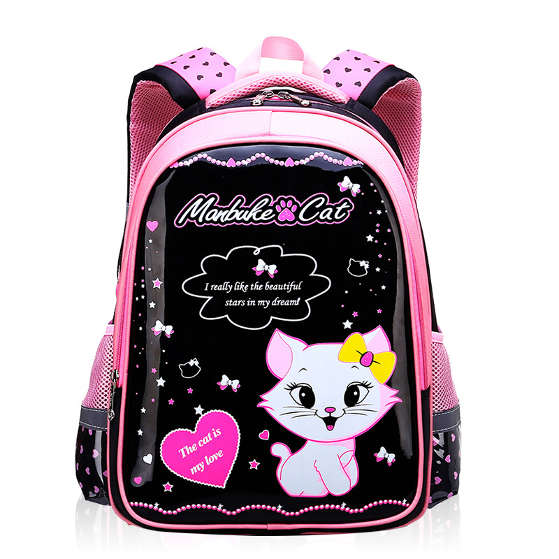 Sweet cat girl School Bags Cartoon Pattern Kid Backpacks Children School Backpack Girl Bag light Weight Girls mochilas infantil