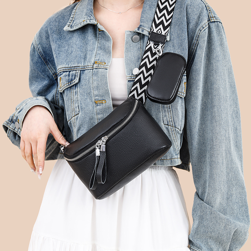 Women Retro Shoulder Bag PU Leather Classic Dating Bag Zipper Closure Simple Shoulder Purse Commute Bag with Matching Clutch Set