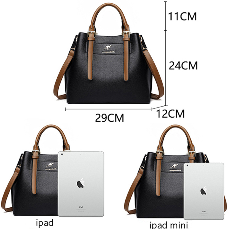 luxury Large Capacity Casual Tote Bag Leather Shoulder Crossbody Bags for Women 2024 Simple Female Shopper Bag Designer Handbag