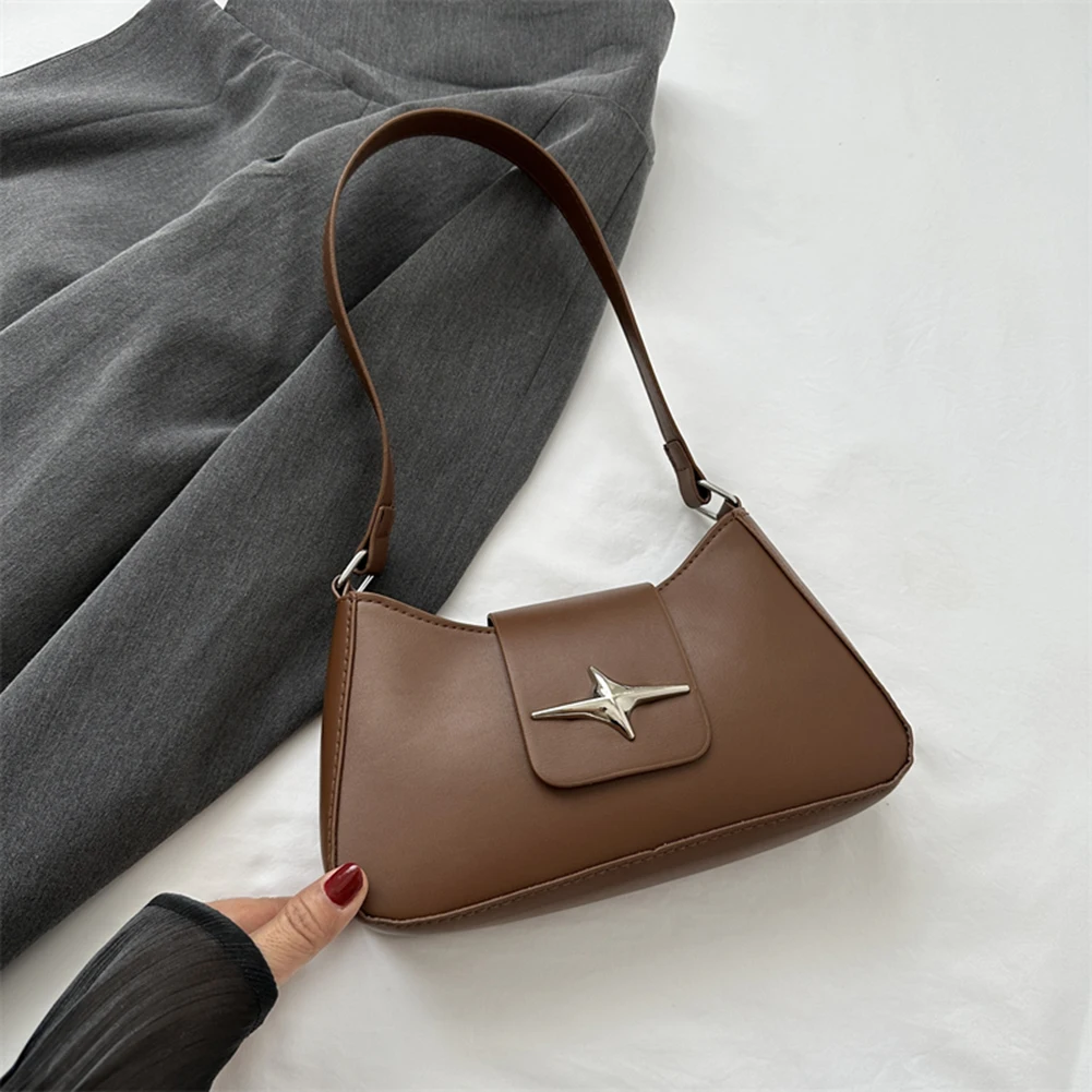 2024 Classic Y2K Small Purse Luxury Brand Female Handbags Vintage PU Leather Shoulder Bags for Women Daily Ladies Underarm Bag