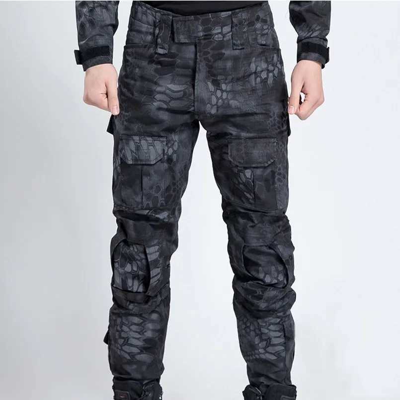 Pro Tactical Militar Camouflage Cargo Pants Men Rip-Stop Anti-pilling SWAT Combat Trousers Breathable Casual Pants LX241107