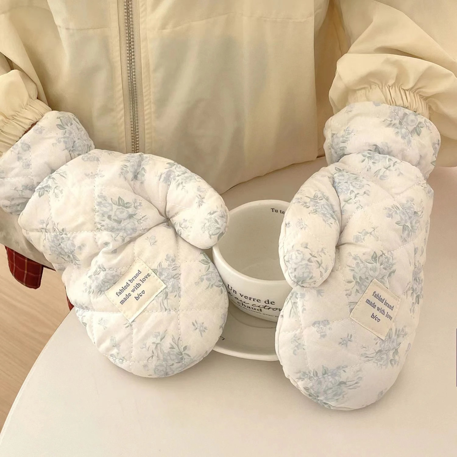 Korean Fashion Winter Gloves Womens Warm Elastic Knitted Gloves Full Finger Gloves Womens Crochet Korean Clothing 241107