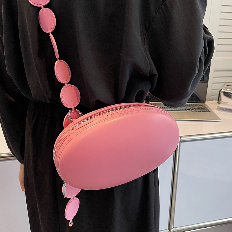 New Oval Fashion Shoulder Bag Egg Shape Shoulder Strap Women's Crossbody Messenger Bags Ladies Purse Female Round Handbag