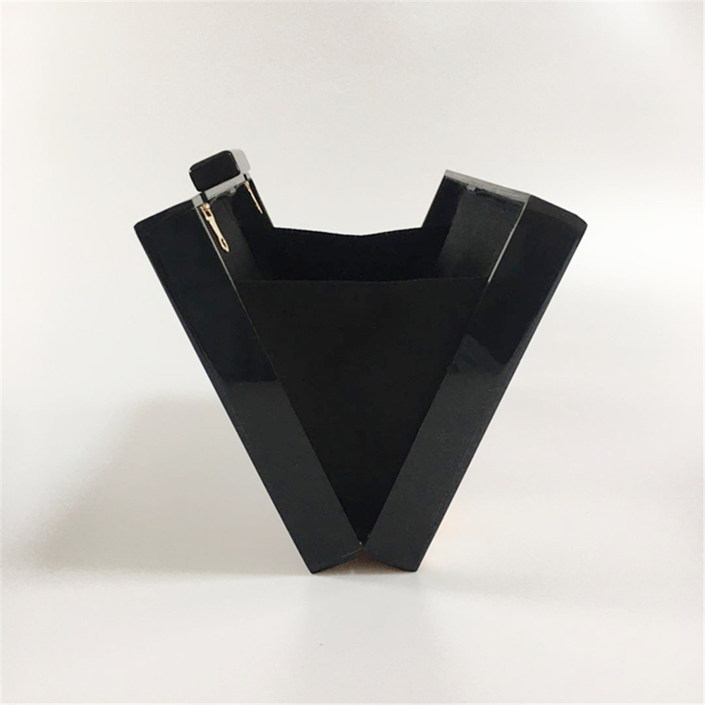 Stylish Evening Bags Luxury Geometric Wedding Vintage Acrylic Clutch Purse Party Prom Elegant Colors Contrast Patchwork Handcase