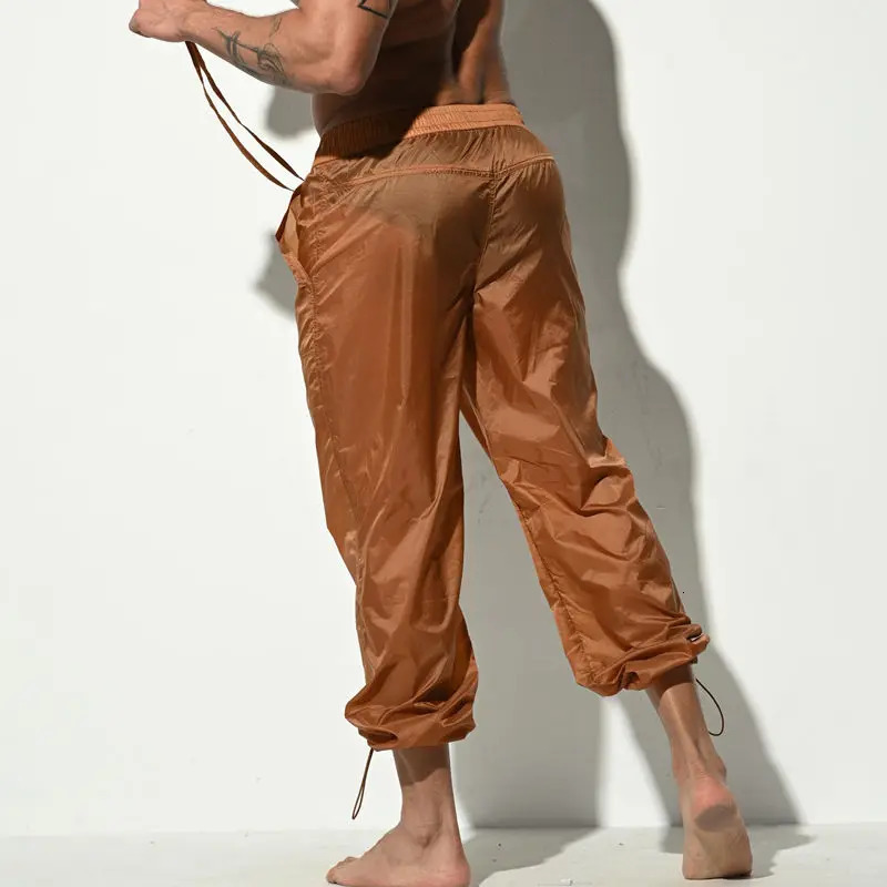 Transparent Swimwear Men Swimming Pants Beach Bermuda Surf Trousers Nylon Quick Dry Swiming Wear Long Trunks Desmiit Sexy Shorts 240407