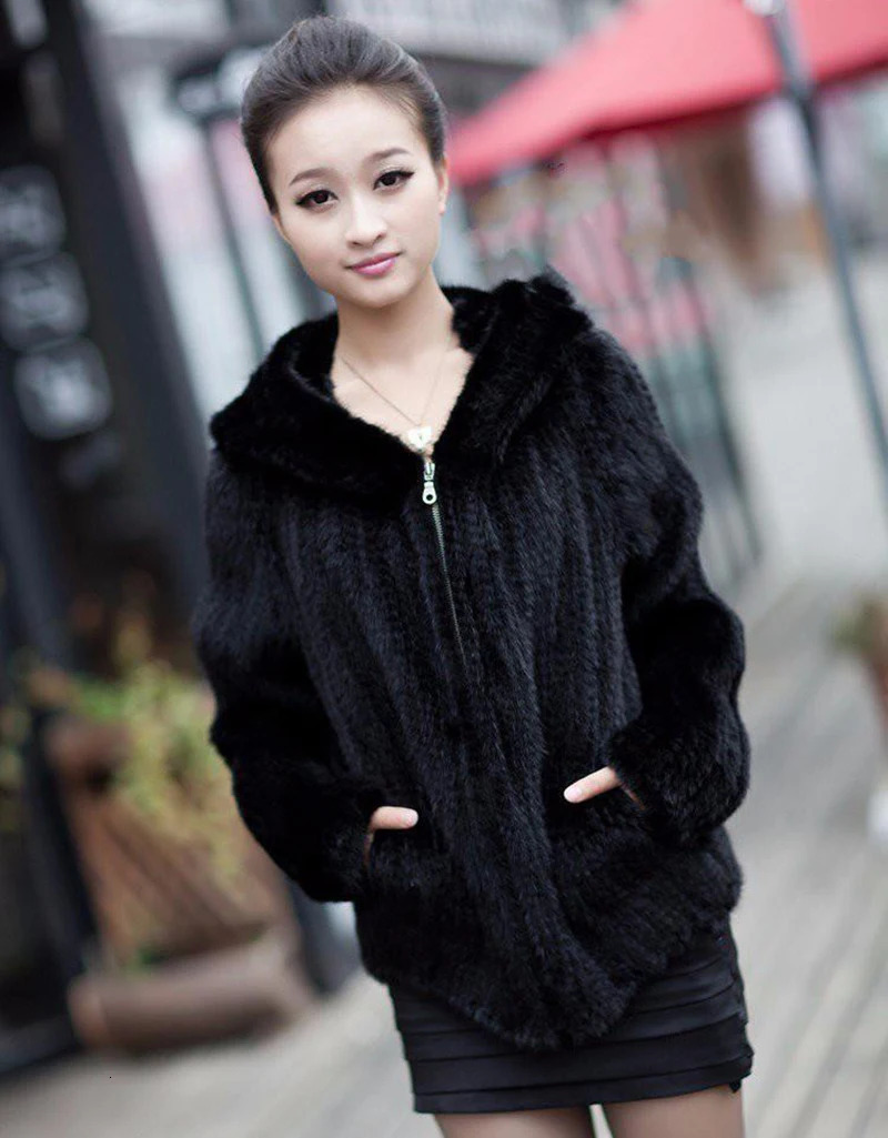 Womens Natural Mink Coat Womens Mink Jacket Full Set Knitted Mink Coat Large Size 4XL 241107