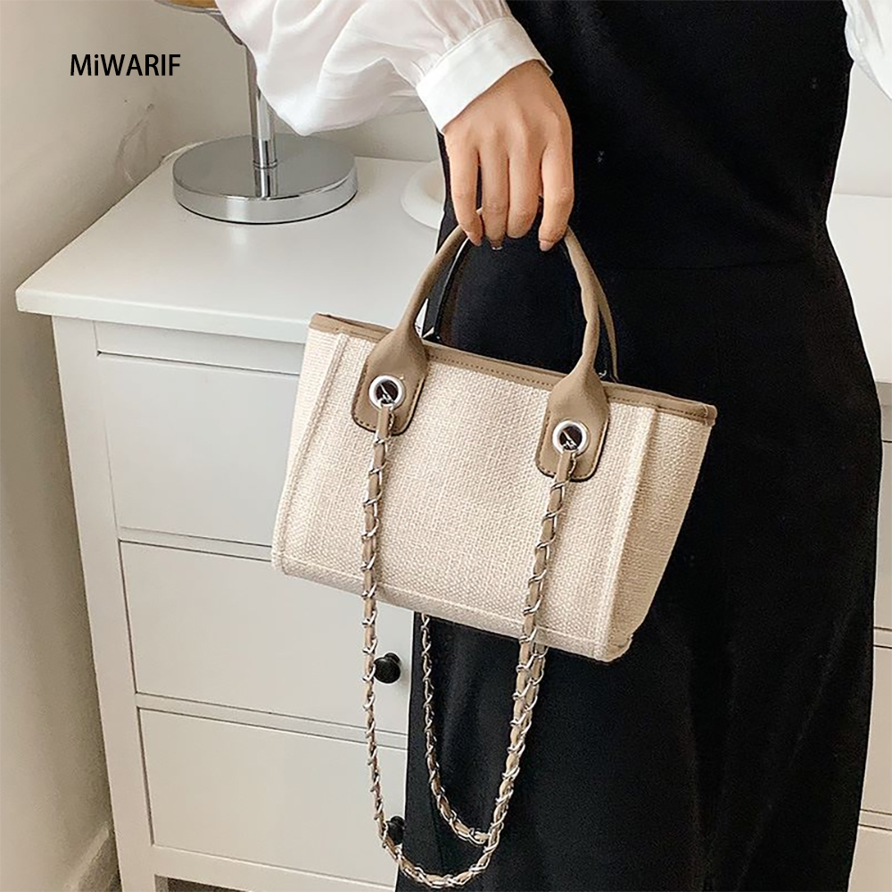 Bag Women Luxury Canvas Tote 2023 Trend Designer Female Shoulder Bags For Messenger Handbag Casual Chain Women's Bag New Small