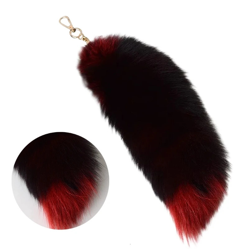 Fox Tail Keychain Pendant Cute Car Keychain Pendant Decorative Soft Plush Car Keychain Decorative Decoration 241107