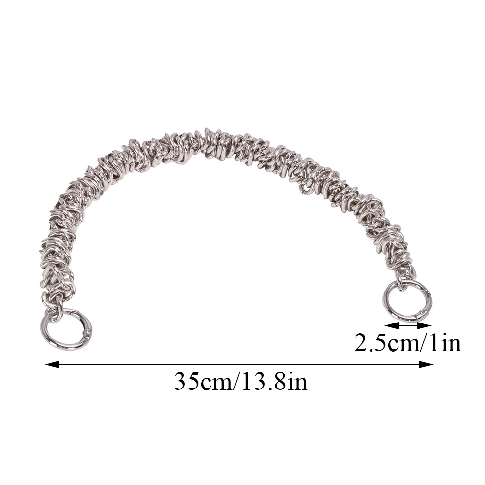 Exquisite Irregular Handbag Chain Metal Handle For Shoulder Bag Replacement Bag Parts Women Bag Accessories 35CM Short Bag Strap