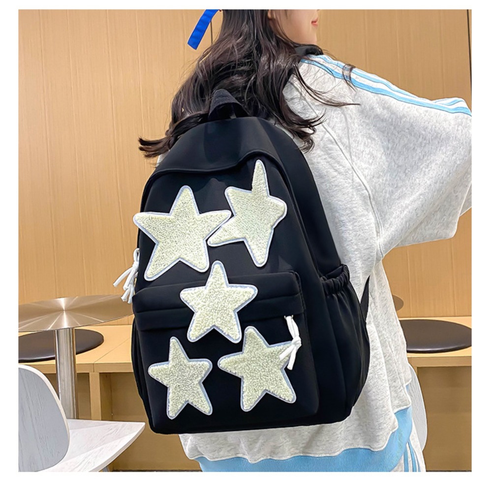 Fashion Large Capacity School Backpack Nylon Stars Computer Backpack Waterproof Shoulder Bags