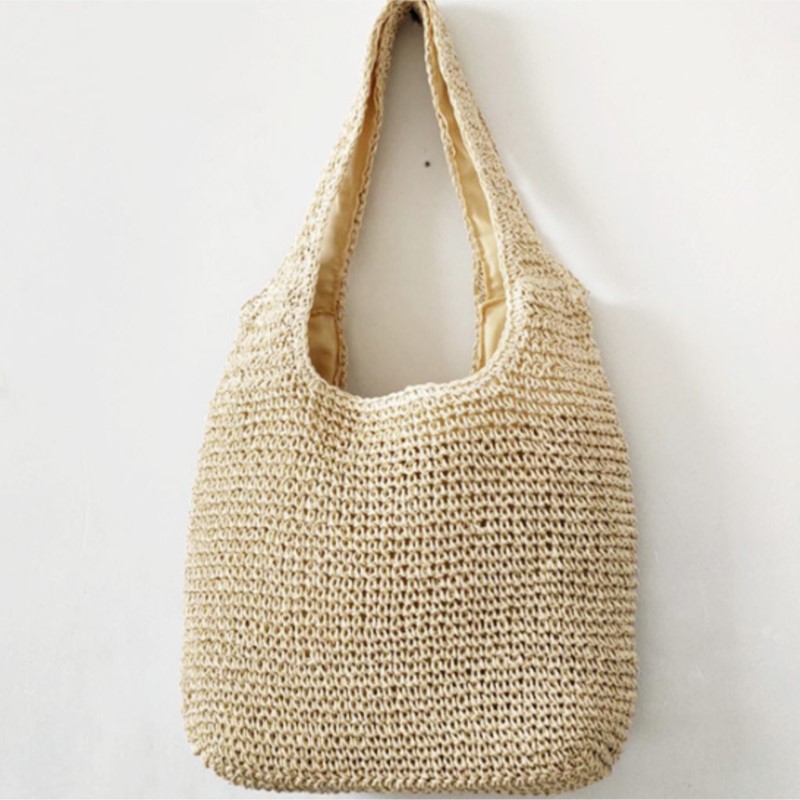 Casual Straw Women Shoulder Bags Wicker Woven Ladies Handmade Summer Beach Rattan Female Messenger Bag Large Totes