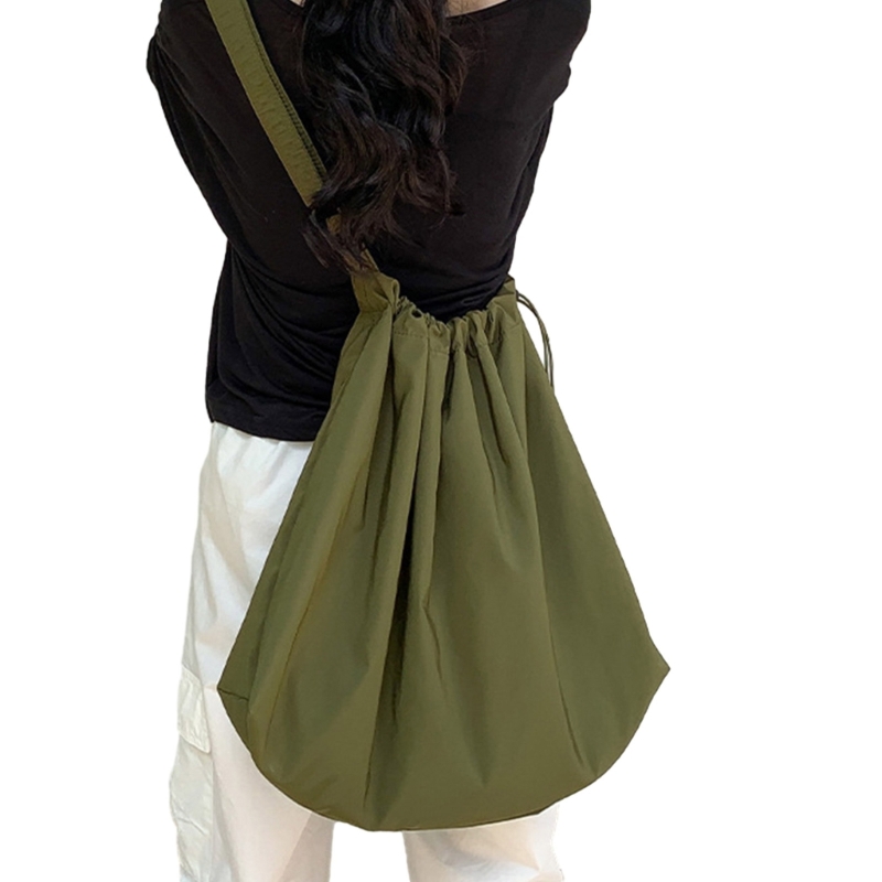 Fashion Crossbody Bag Drawstring Bag Lady Purse Casual Shoulder Bag