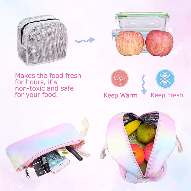 Cute Primary Girl Backpack Set Child Schoo Bag Korean Princess Waterproof Backpack For Teenager Lunch Boxes For Girls