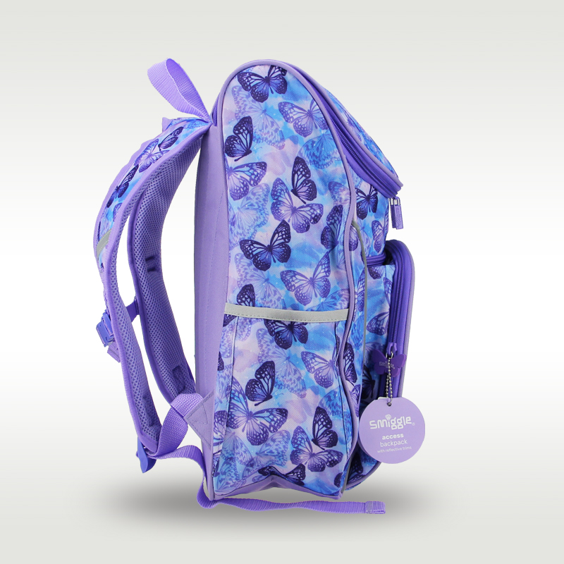 Australia Smiggle High Quality Original Children's Schoolbag Girls Backpack Butterfly Cute School Stationery 18 Inch Large Bags