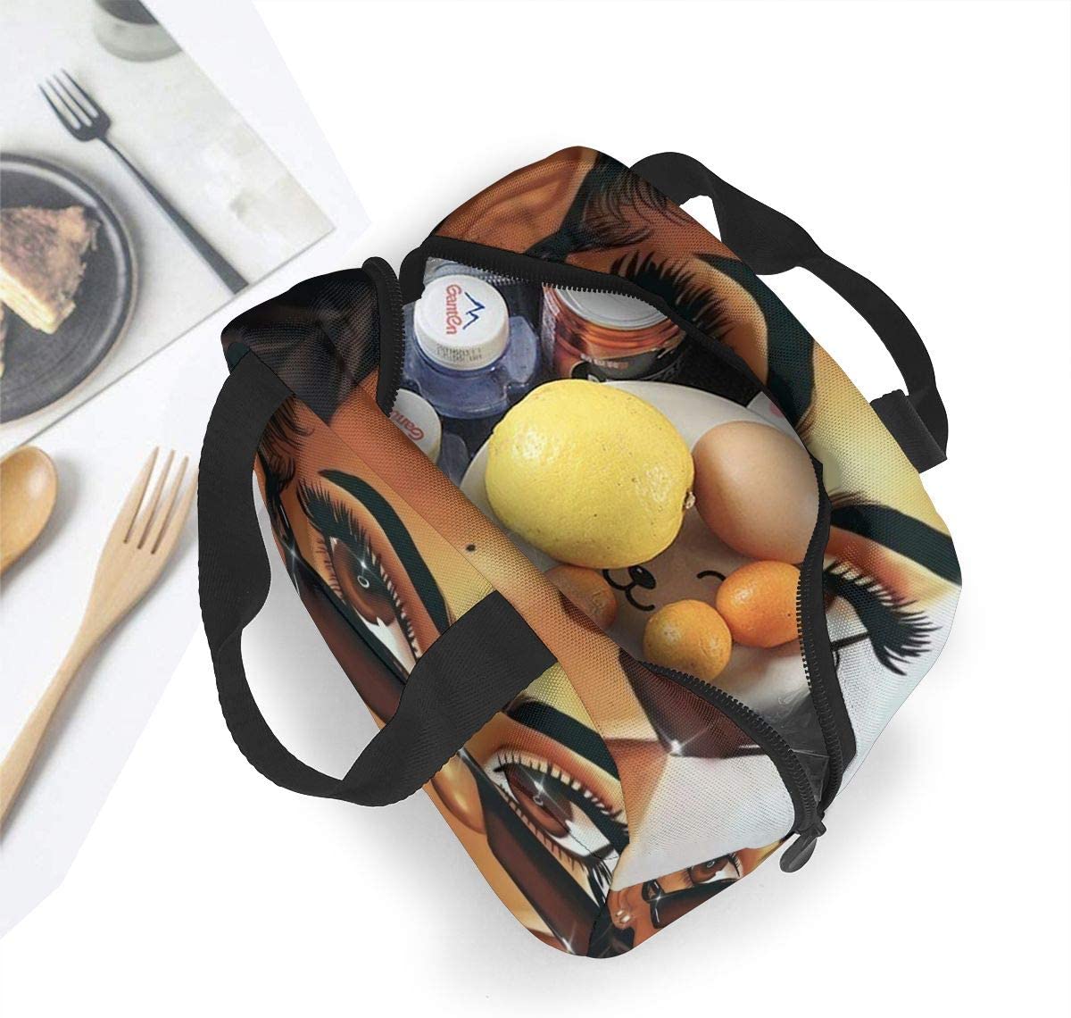 Lunch Bag African American Black Art Girls for Women Girls Kids Insulated Picnic Pouch Thermal Cooler Tote Cute Bento Bag