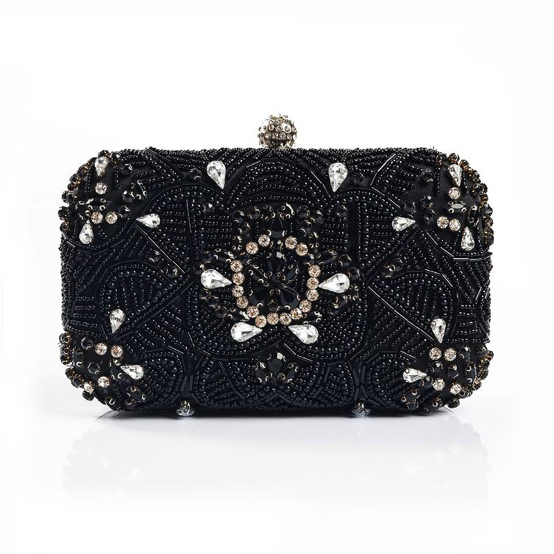 Luxury Women Evening Bag Clutch Fashion Women Beaded Diamond Evening Bag Rhinestone Pearl Bridal Wedding Handbag Female Pary Bag