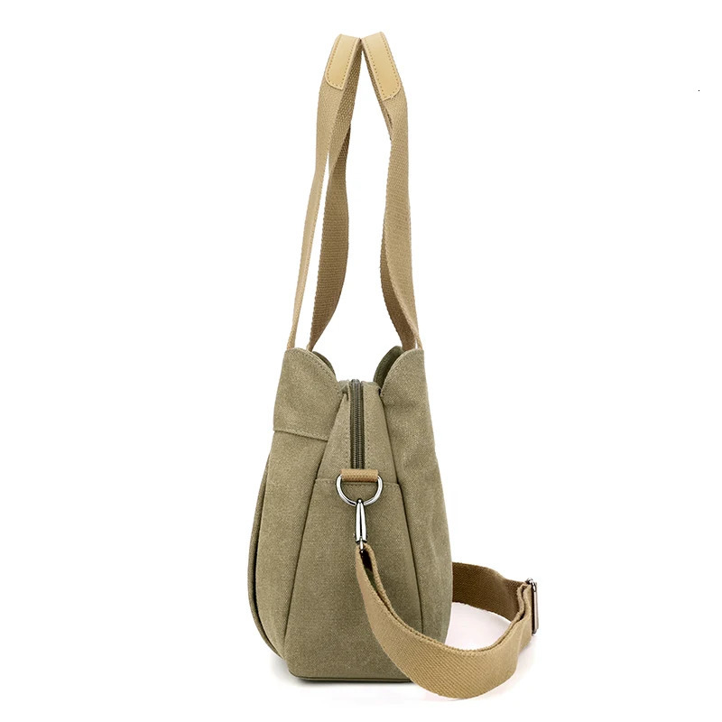 Womens Shoulder Bag Young Womens Cross Body Bag Top Handle Handbag High Quality Canvas Womens Casual Handbag Bolsa 241107