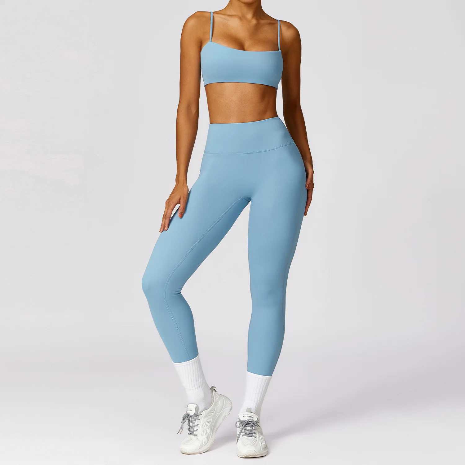 Women's Tracksuits 2pcs Seamless Yoga Set Gym Clothes Sportswear Yoga Suit For Women Tracksuit Fitness Long Sleeve Crop Top Sports Bra Gym Leggin