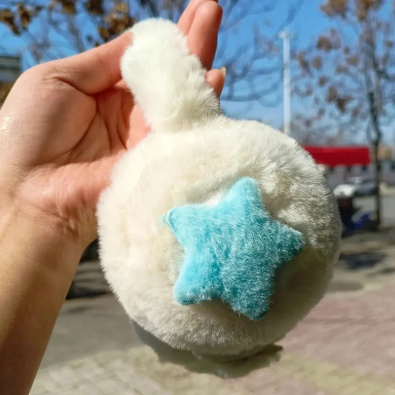 Y2k Star Winter Earphones Plush Cute Warm Eartips Suitable for Womens Birthday Christmas Gifts Eartips JK Clothing Accessories 241107