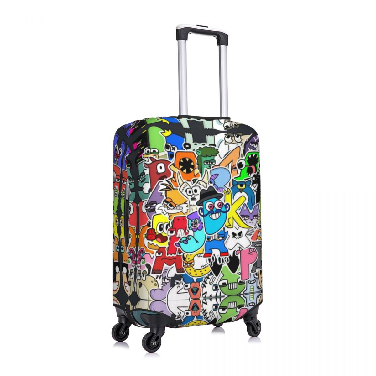 Game Alphabet Lore Suitcase Cover Cartoon Holiday Cruise Trip Strectch Luggage Case Protection