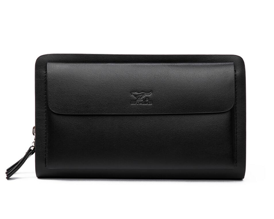 Septwolves Man long purse genuine leather wallet male Small handbag fashion brand large capacity 2020 new handbag