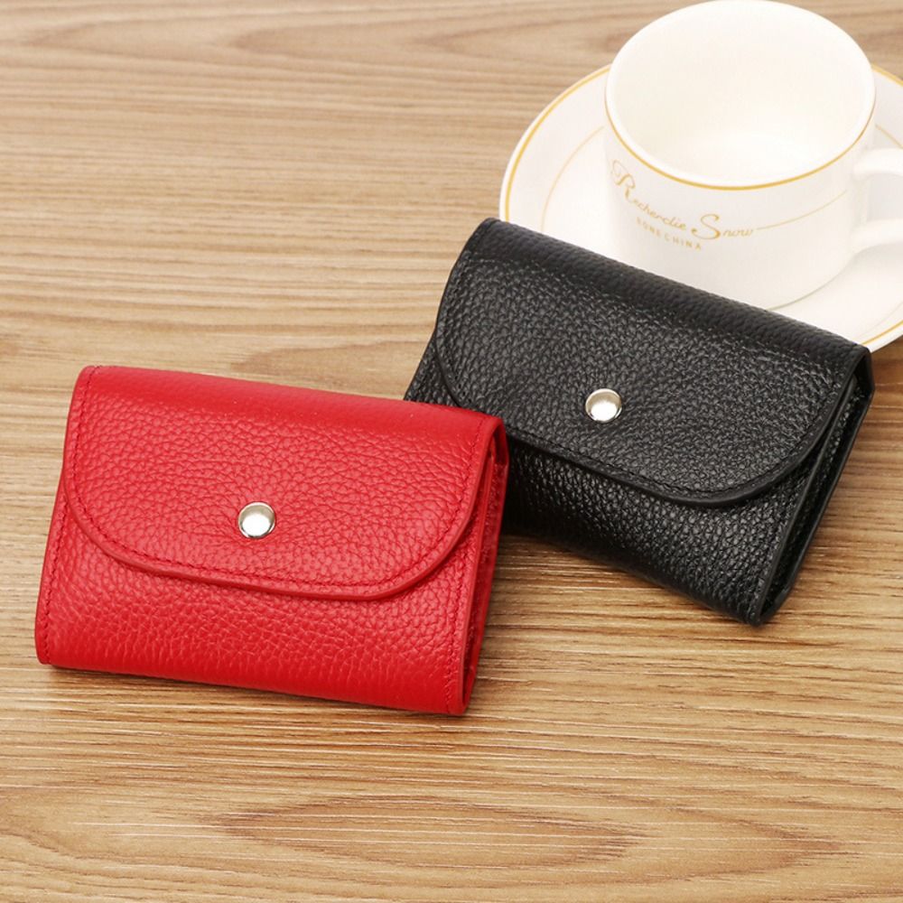 Soft Leather Business Card Holder Coin Bag Coin Purse Large Capacity Money Bag Leather Mini Wallet Small Card Bag
