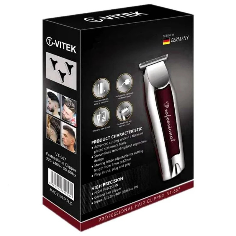 Rechargeable Hair Clipper For Men Grooming Kit Professional Electric Beard Trimmer Body Edge Outline Detail Haircut Machine 241106
