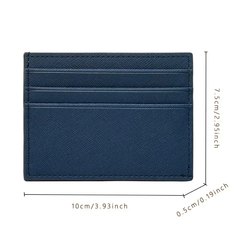 Pu Leather Card Holder for Women Men Simple Slim Wallet Name Id Credit Card Purse Card Case Purse Wedding Gift