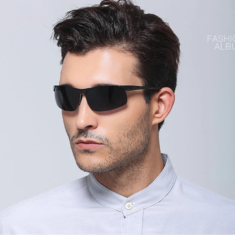 Tag Hezekia Fishing Sports Sunglasses Mens Polarized UV400 Aluminum Magnesium Sunglasses Fashion Bicycle Sunglasses 241106