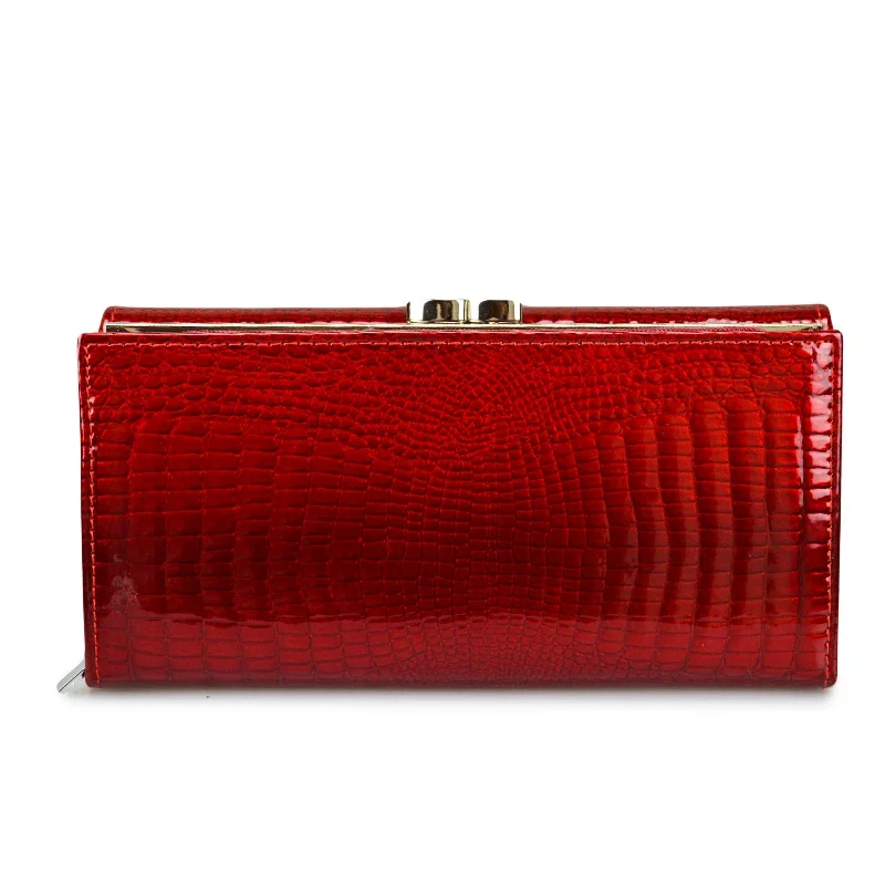 HH Genuine Leather Women's Wallet Alligator Long Hasp Zipper Wallet Ladies Clutch Money Bag New Female Luxury Coin Purses