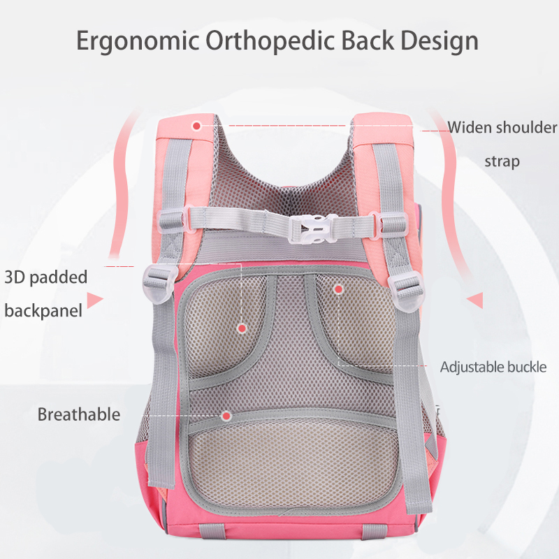 Children's Schoolbags Ergonimic Orthopedic Primary Child Bag Pack Infantil Mochila Escolar Elementary Girls School Backpack 6620