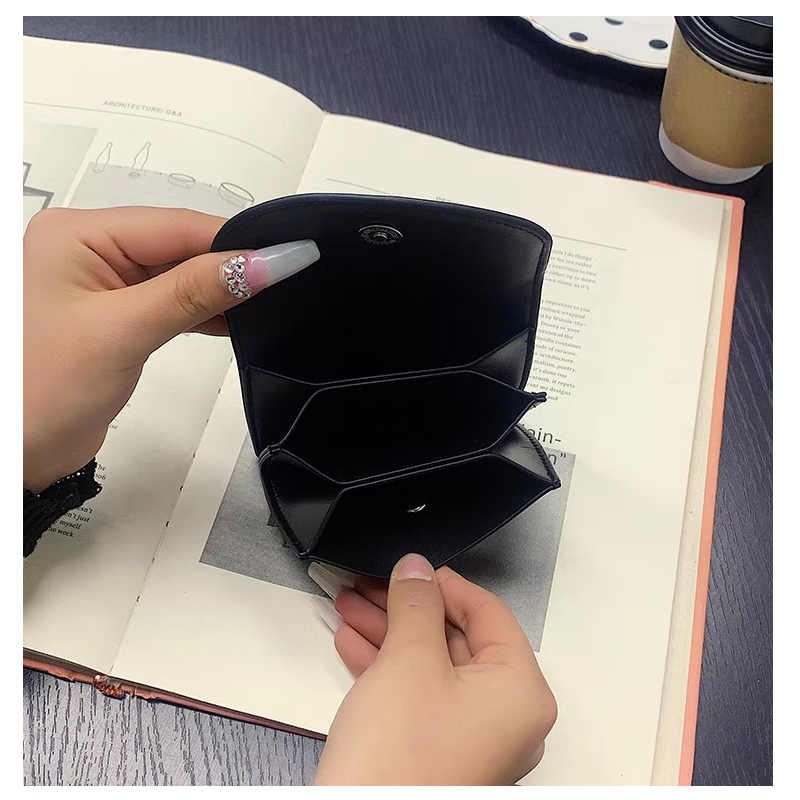 Korean version multicolors women's small wallet student solid color minimalist card holder multifunctional large capacity wallet