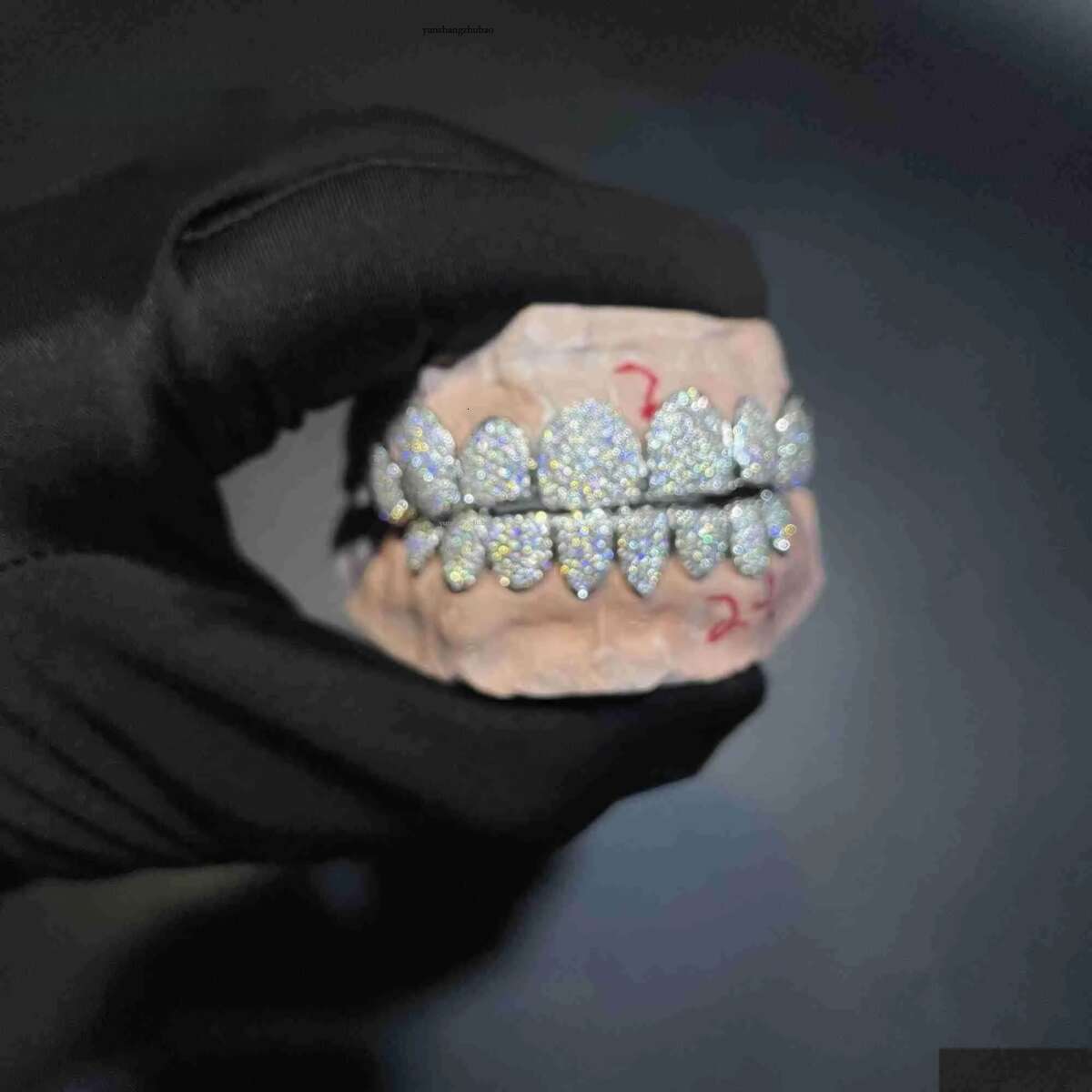 Pendant fashion Necklaces Custom Made Dental Grills Iced Out Sterg Sier Real Gold Jewelry Zigzag Setting Vvs Moissanite Dias Teeth Gr Otd2C