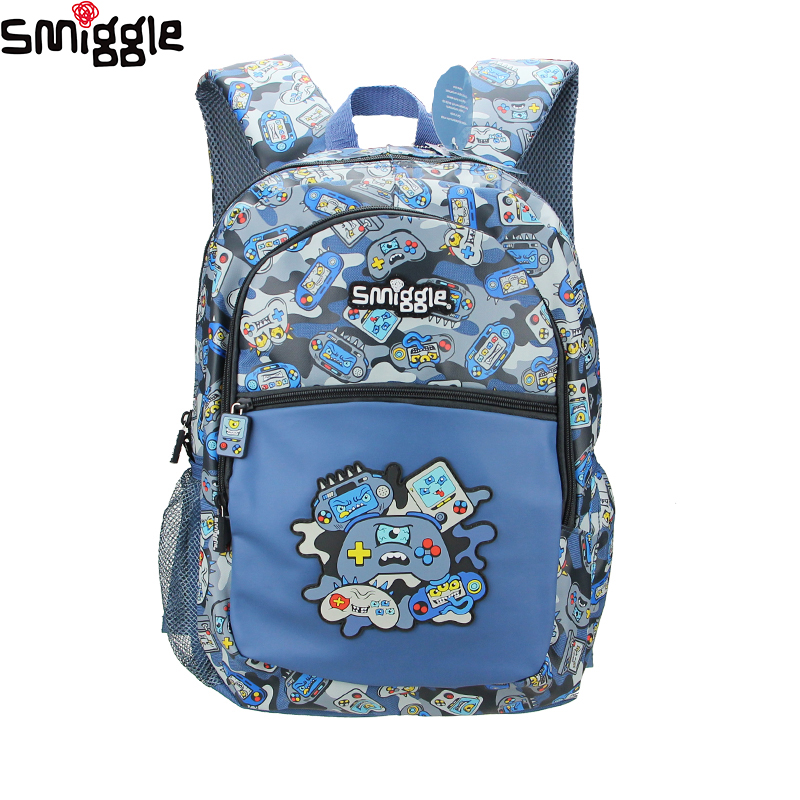 Australia Smiggle Original Children's Schoolbag Boys Shoulder Backpack Play Game School Supplies 7-11 Years old 16 Inches