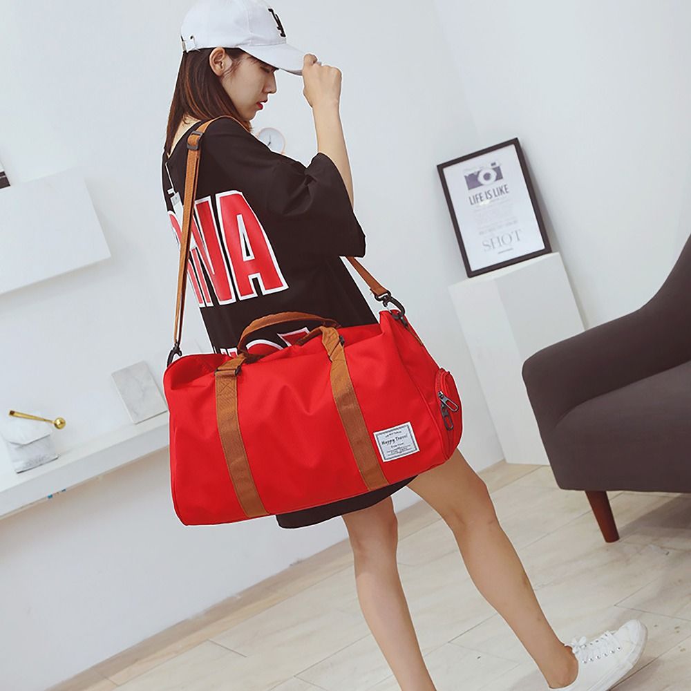 Wear-resistant Travel Bag Durable Solid Color Luggage Accessory Tote Bag Large Capacity Gym Shoulder Bag Outdoor