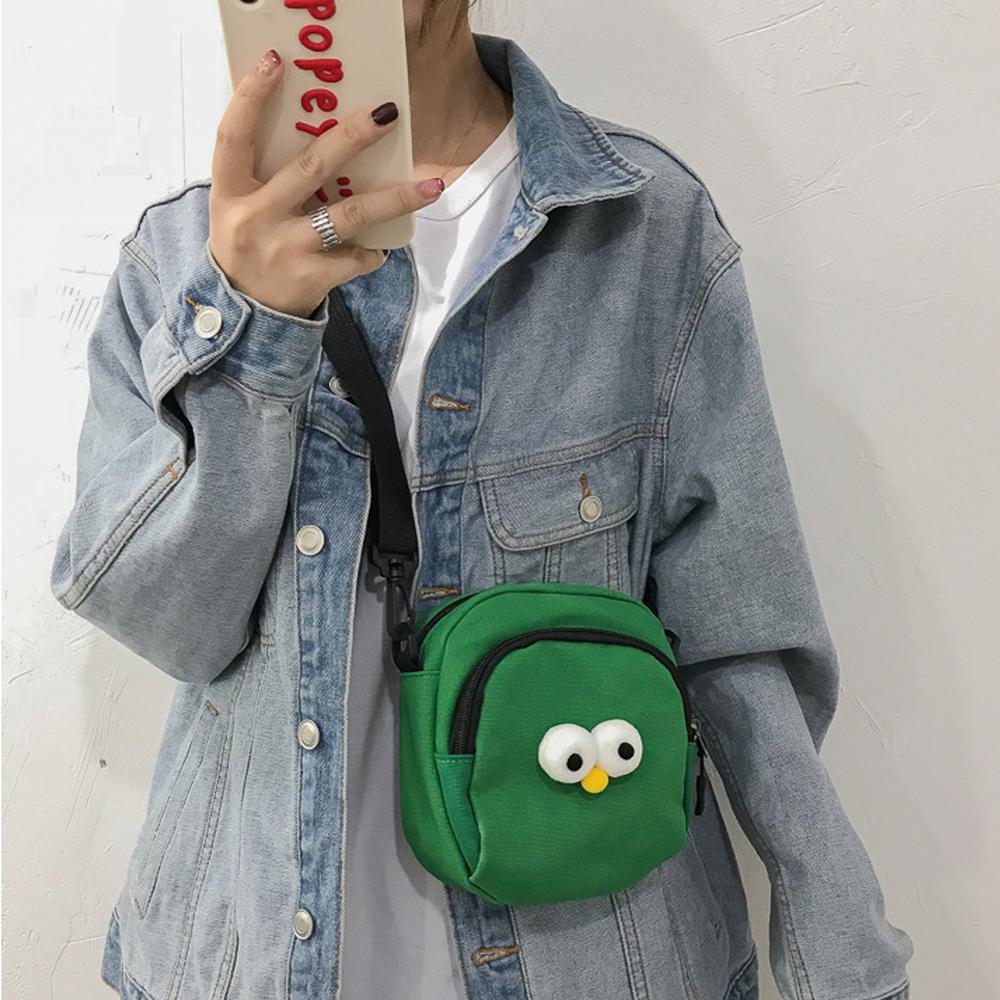 Fashion Women Cute Funny Bag Shoulder Bag Girls Canvas Small Square Bags Messenger Bag