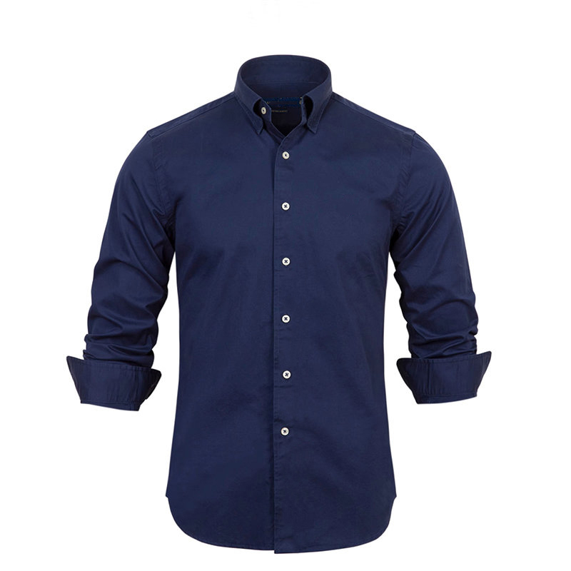 2024 New Classic Men Long sleeved Shirts Slim Fit Men's Solid Color Casual Shirt Designer Cotton Men's Business Shirts