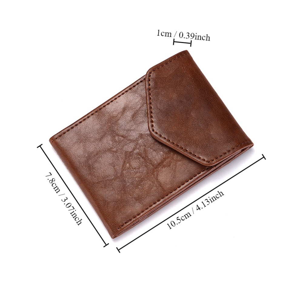 Fashion Ultrathin Men Leather Wallet Portable PU Leather Men Slim Wallet Multipurpose Coins Purse Card Holder for Men