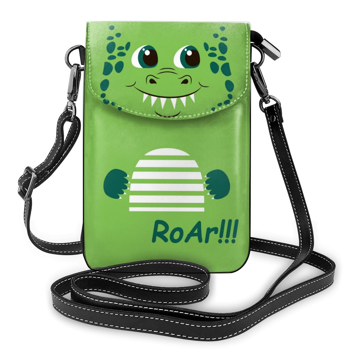 Dinosaur Street Art Crossbody Bags Handbag For Women PU Messenger Bag Mini Mobile Wallet Shoulder Bag Thick Strap Chic Bolsa