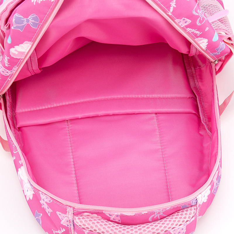 NEW 3pcs/set Bow Print School Bags For Teen Girls Primary Waterproof Nylon Schoolbags Kids Princess Backpack Mochila Infantil