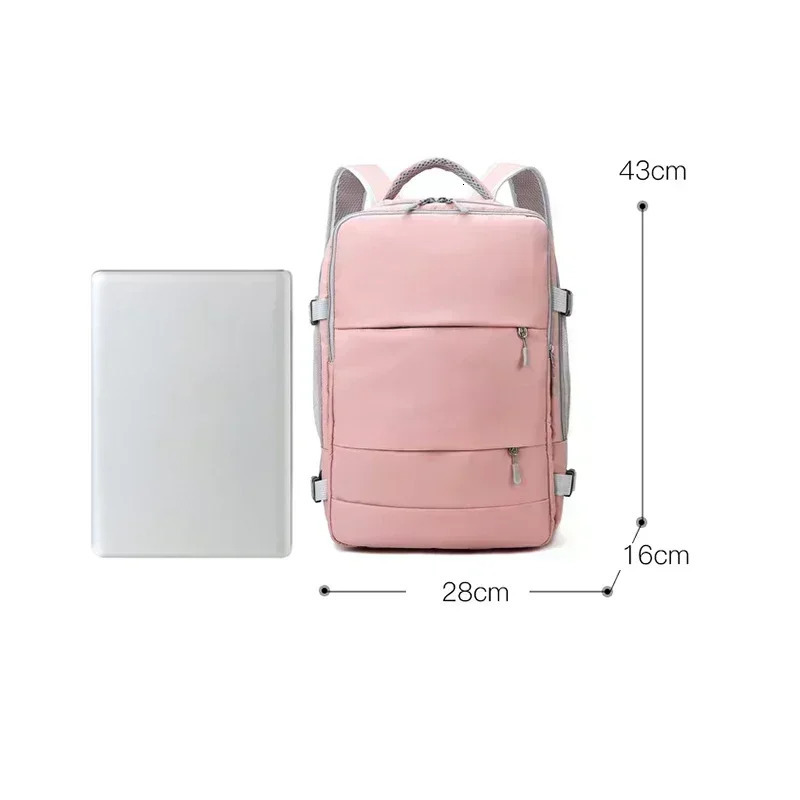 Large fitness bag womens travel backpack USB charging port waterproof sports fitness bag hiking backpack 241106