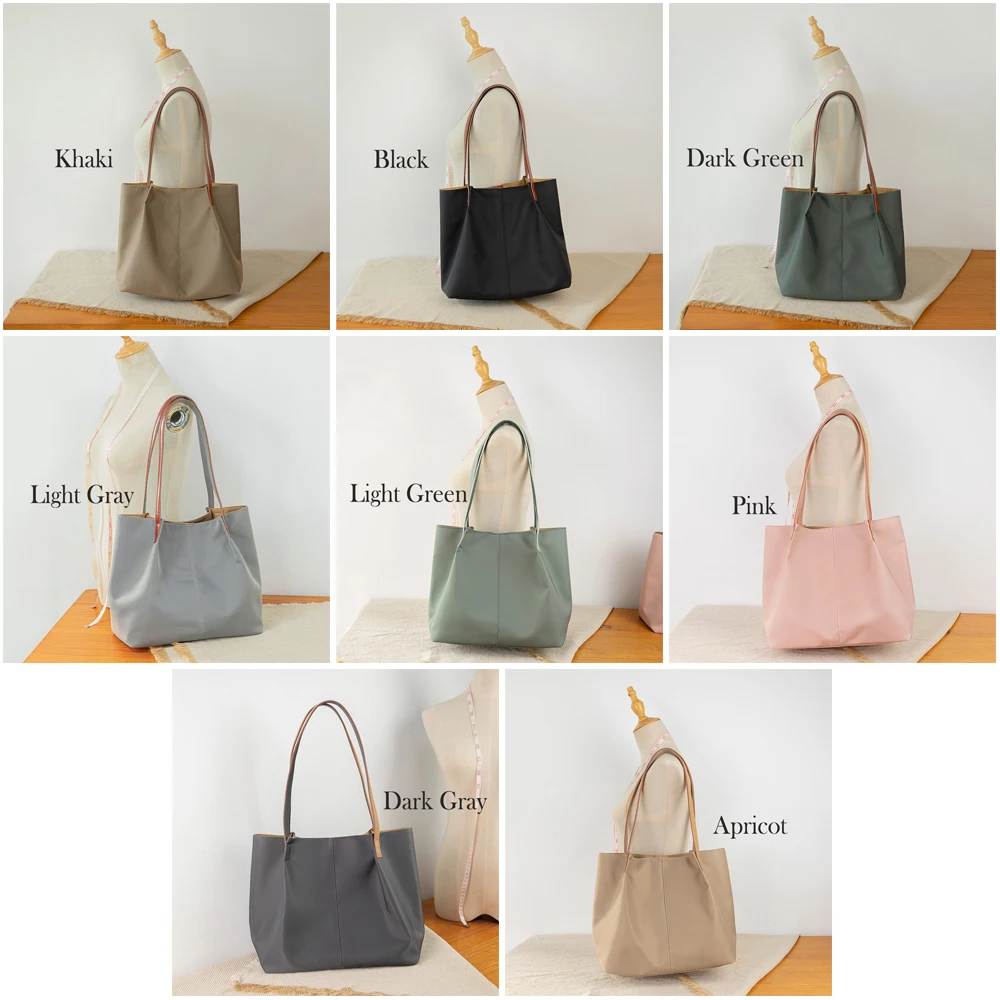 2024 Korean Nylon Canvas Women's Shoulder Tote Large Oxford Cloth Female Simple Strap Handbag Ladies Business Top Handle Bag