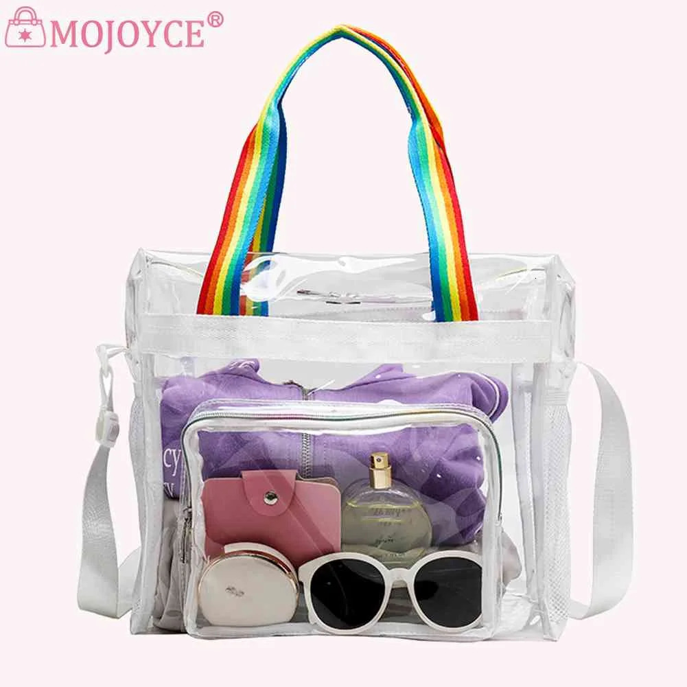 PVC Transparent Yoga Fitness Bag Waterproof Womens Outdoor Sports Fitness Handbag 241107