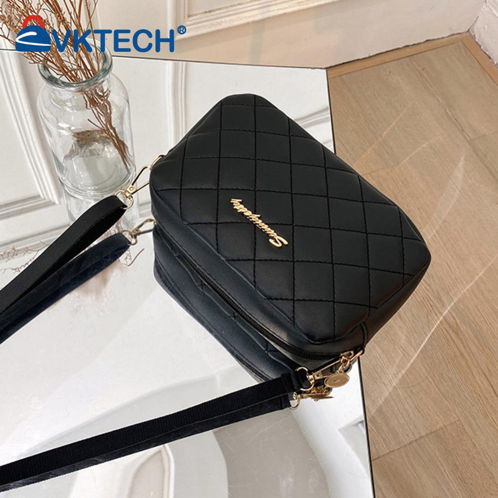 Embroidered Women Shoulder Bags Solid Color Lattice Fashion Women Bag Stylish Ladies Handbags Shopping Daily Purse
