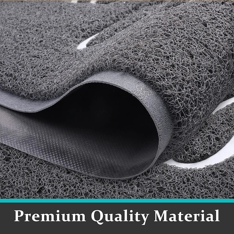Homaxy Welcome Entrance Lettered PVC Door Mat Indoor Non Slip Rubber Dirt Trap Absorbent Washable Floor 241107