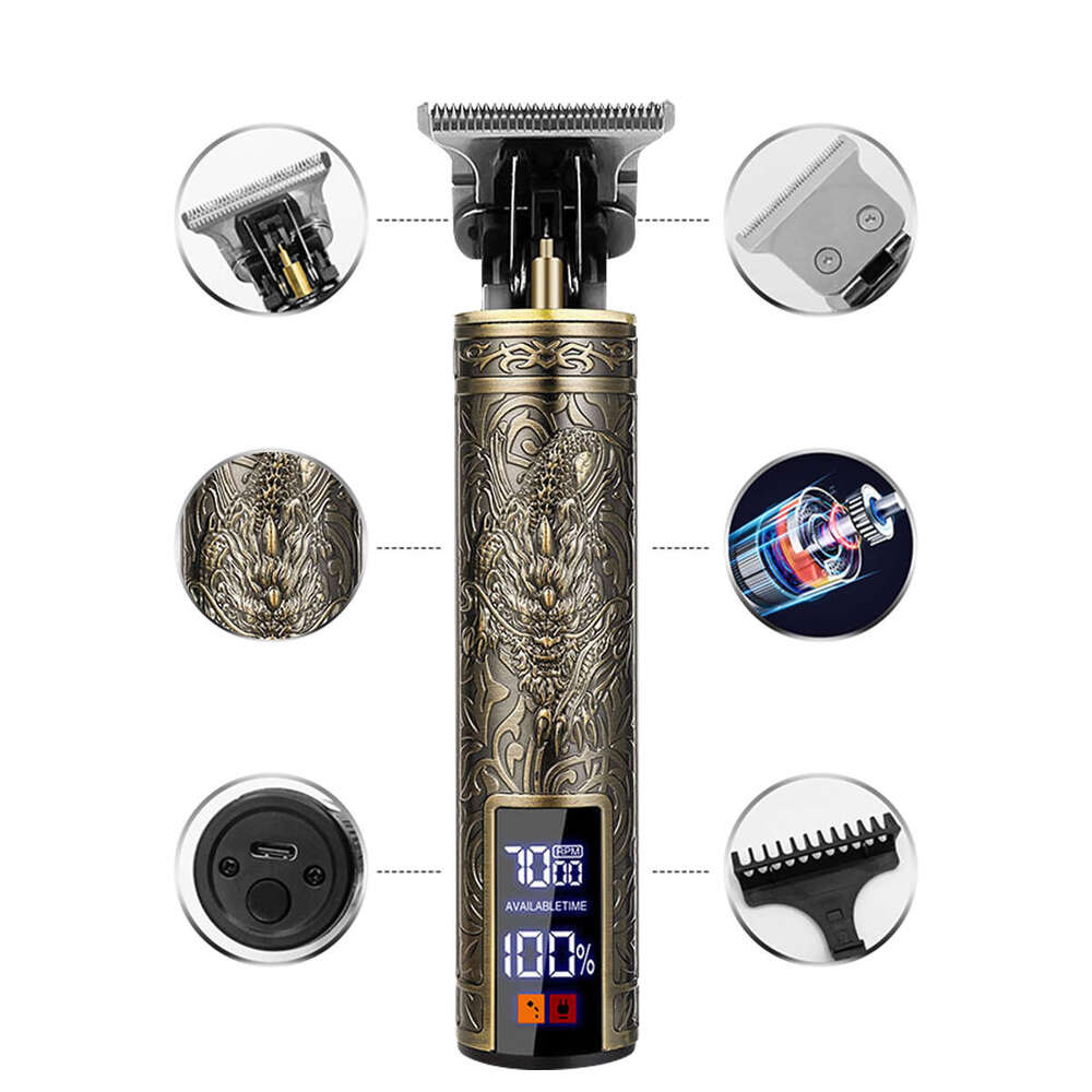 Professional Men's Electric Shaver and Hair Clipper Zero Gap T Blade Edge Pad for Beard Trimming Facial Care Great Gift Idea