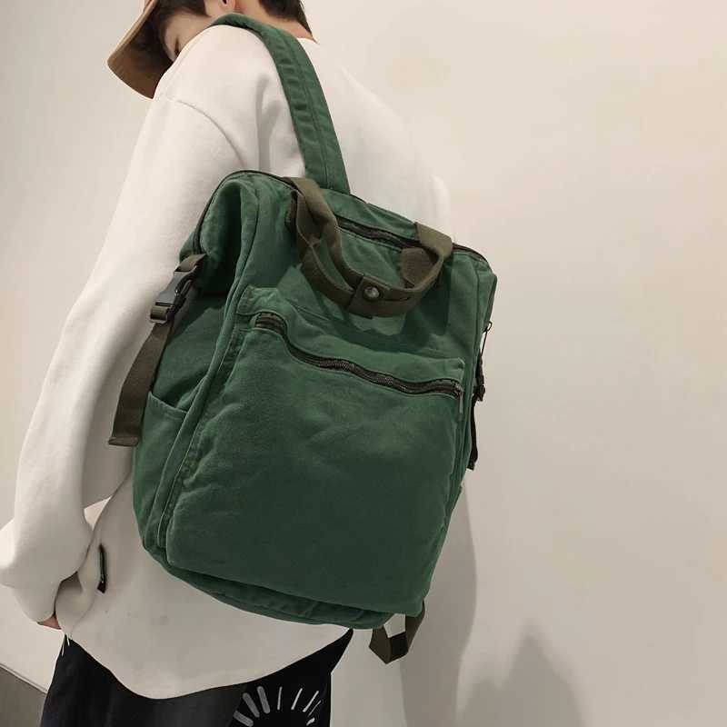 Unisex Shoulder Backpack Casual Solid Color Hiking Outdoor Sport School Bag Large Capacity Travel Laptop Rucksack 241107