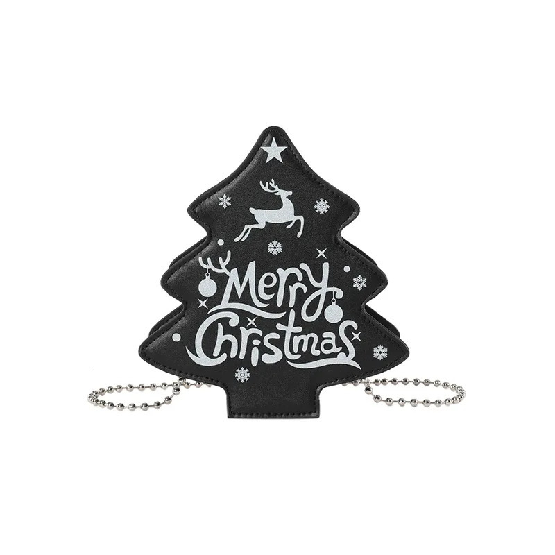Cartoon Christmas Tree Mini Womens Bag Chain One Shoulder Horizontal Bag er Bag Wallet Handbag 241106