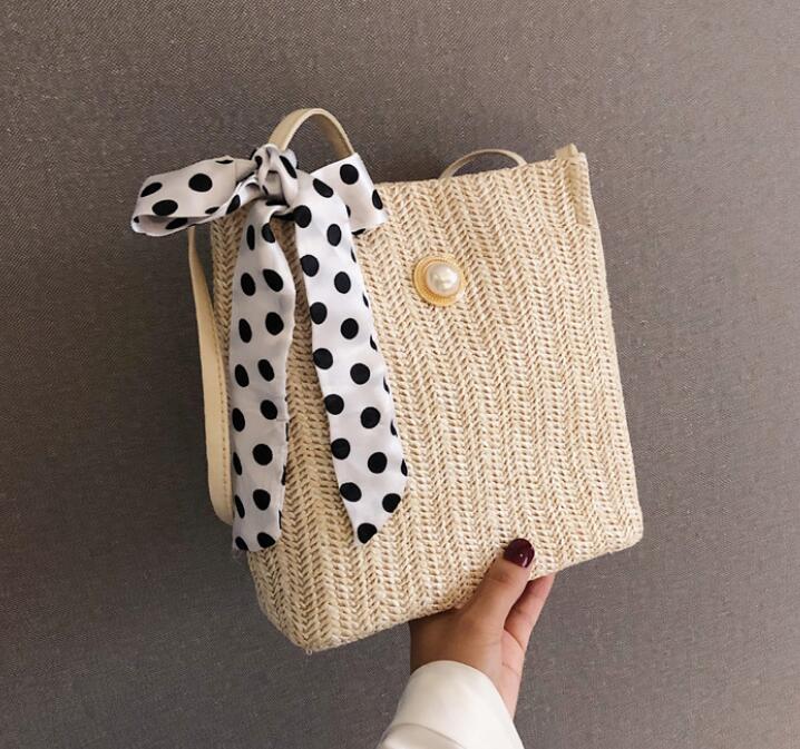 2020 Korean summer new straw bag small fresh simple fashion shoulder bag woven women bag